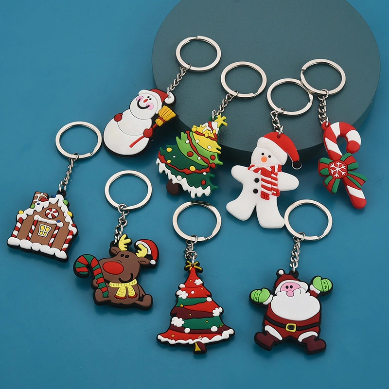 Basic Customization Custom Cute Logo 3D/2D Silicone PVC Rubber Keychain Cheap PVC Rubber Keychain