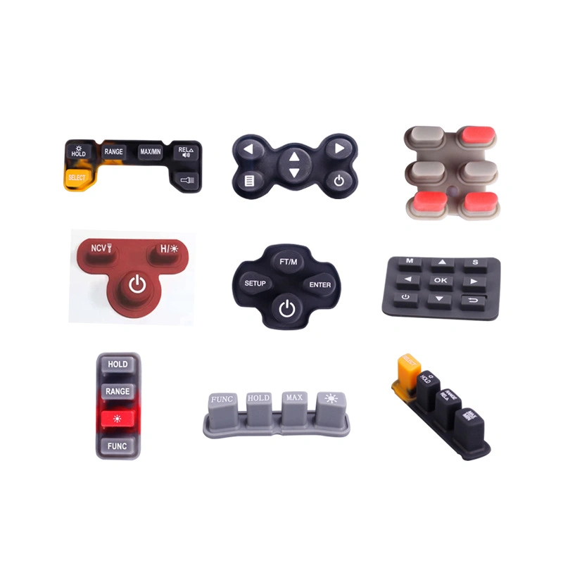 Silicone Rubber Button and Membrane Switch Keypad with Conductive Carbon Pill Single Silicone Button